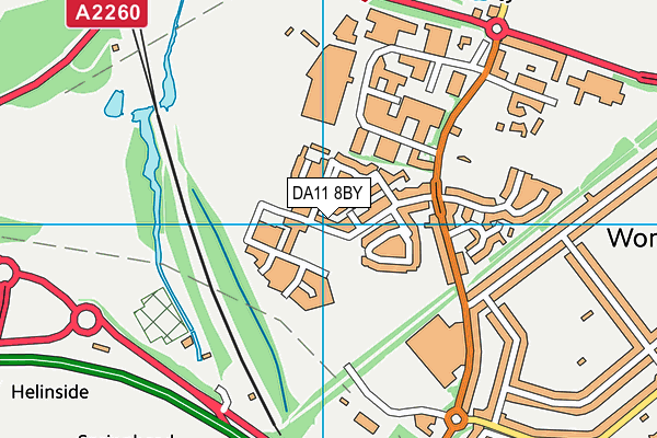 Springhead Park School map (DA11 8BY) - OS VectorMap District (Ordnance Survey)