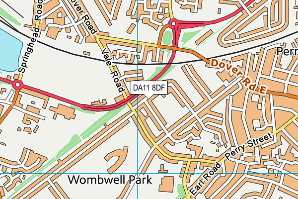 DA11 8DF map - OS VectorMap District (Ordnance Survey)