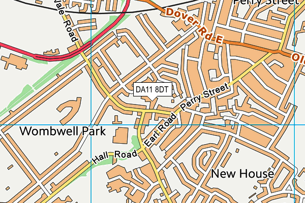 DA11 8DT map - OS VectorMap District (Ordnance Survey)