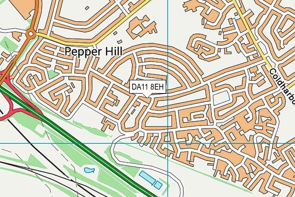 DA11 8EH map - OS VectorMap District (Ordnance Survey)