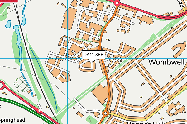 DA11 8FB map - OS VectorMap District (Ordnance Survey)