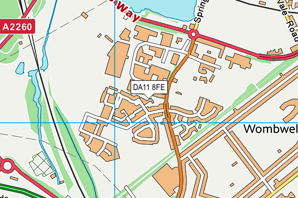 DA11 8FE map - OS VectorMap District (Ordnance Survey)