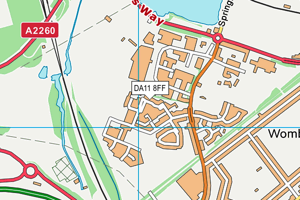 DA11 8FF map - OS VectorMap District (Ordnance Survey)