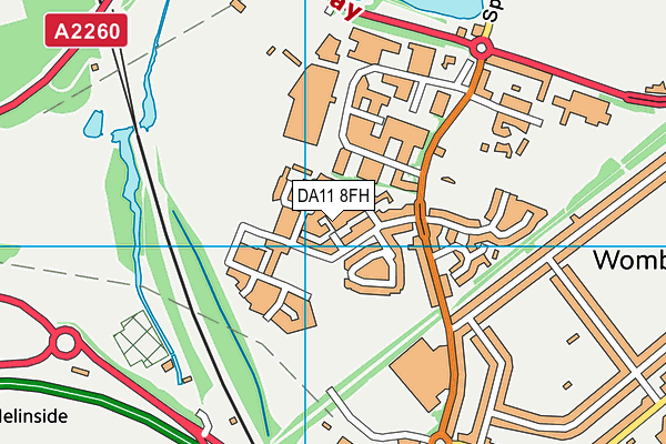 DA11 8FH map - OS VectorMap District (Ordnance Survey)
