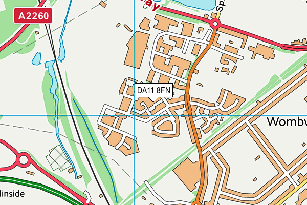 DA11 8FN map - OS VectorMap District (Ordnance Survey)