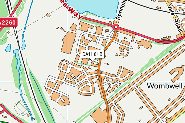 DA11 8HB map - OS VectorMap District (Ordnance Survey)