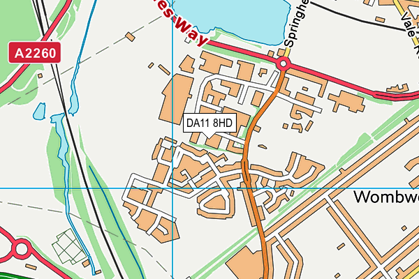 DA11 8HD map - OS VectorMap District (Ordnance Survey)
