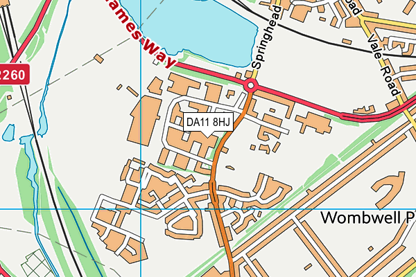 DA11 8HJ map - OS VectorMap District (Ordnance Survey)