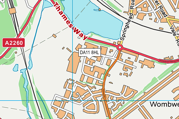 DA11 8HL map - OS VectorMap District (Ordnance Survey)