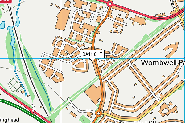 DA11 8HT map - OS VectorMap District (Ordnance Survey)