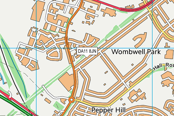 DA11 8JN map - OS VectorMap District (Ordnance Survey)