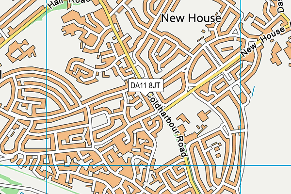 DA11 8JT map - OS VectorMap District (Ordnance Survey)