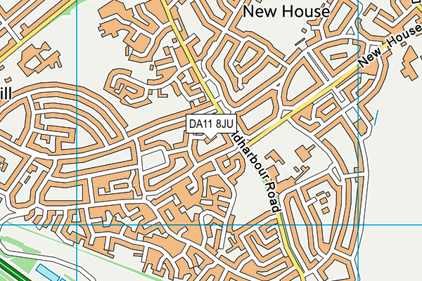 DA11 8JU map - OS VectorMap District (Ordnance Survey)