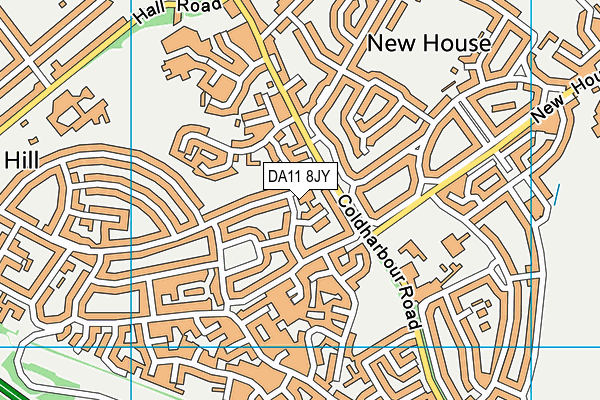 DA11 8JY map - OS VectorMap District (Ordnance Survey)