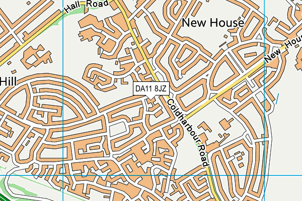 DA11 8JZ map - OS VectorMap District (Ordnance Survey)