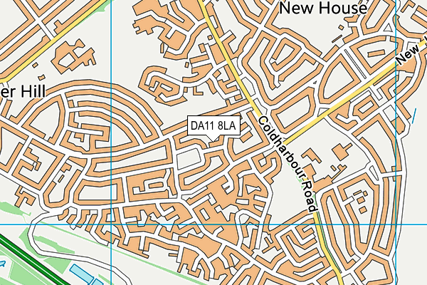 DA11 8LA map - OS VectorMap District (Ordnance Survey)