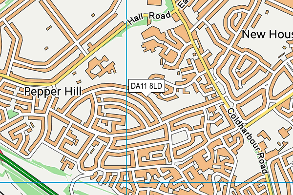 DA11 8LD map - OS VectorMap District (Ordnance Survey)