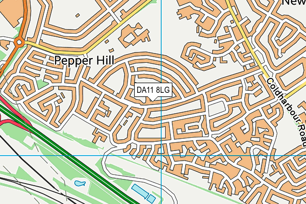 DA11 8LG map - OS VectorMap District (Ordnance Survey)