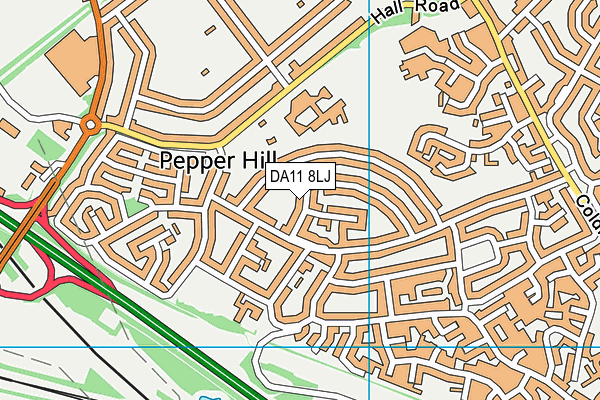 DA11 8LJ map - OS VectorMap District (Ordnance Survey)