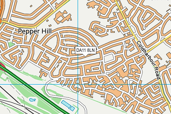 DA11 8LN map - OS VectorMap District (Ordnance Survey)