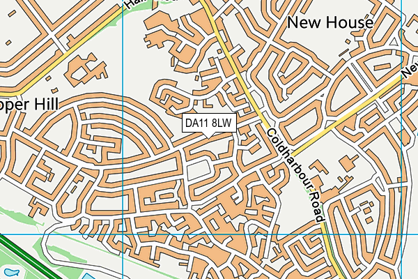 DA11 8LW map - OS VectorMap District (Ordnance Survey)