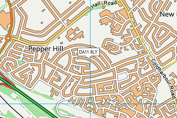 DA11 8LY map - OS VectorMap District (Ordnance Survey)