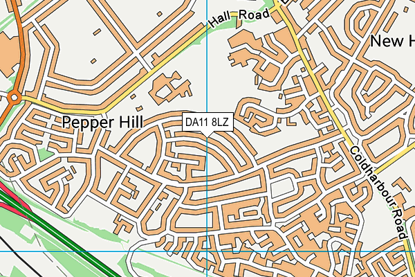 DA11 8LZ map - OS VectorMap District (Ordnance Survey)