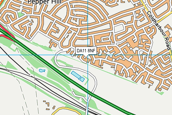 DA11 8NF map - OS VectorMap District (Ordnance Survey)