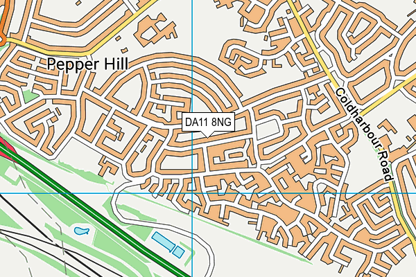 DA11 8NG map - OS VectorMap District (Ordnance Survey)