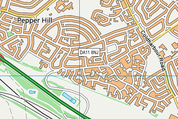 DA11 8NJ map - OS VectorMap District (Ordnance Survey)