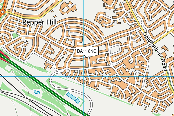 DA11 8NQ map - OS VectorMap District (Ordnance Survey)