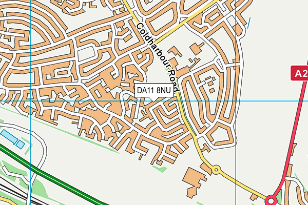 DA11 8NU map - OS VectorMap District (Ordnance Survey)