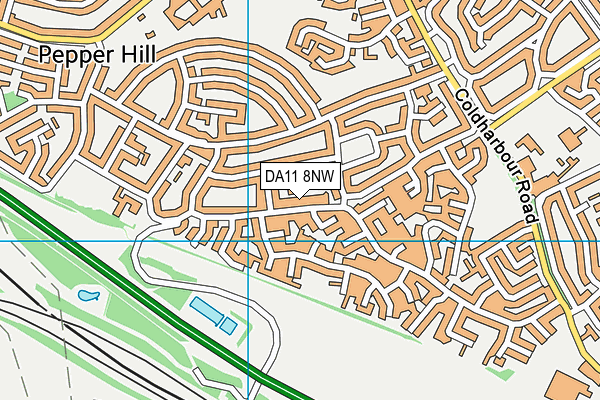 DA11 8NW map - OS VectorMap District (Ordnance Survey)
