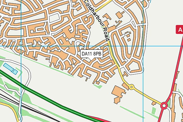 DA11 8PB map - OS VectorMap District (Ordnance Survey)