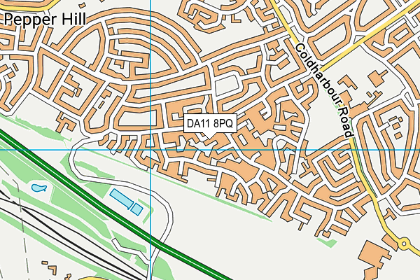 DA11 8PQ map - OS VectorMap District (Ordnance Survey)
