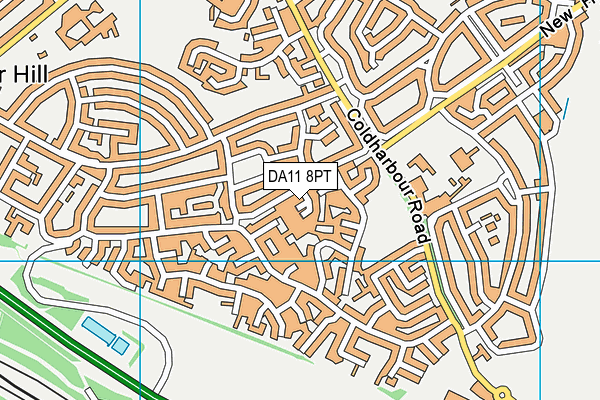 DA11 8PT map - OS VectorMap District (Ordnance Survey)