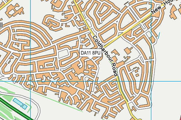 DA11 8PU map - OS VectorMap District (Ordnance Survey)