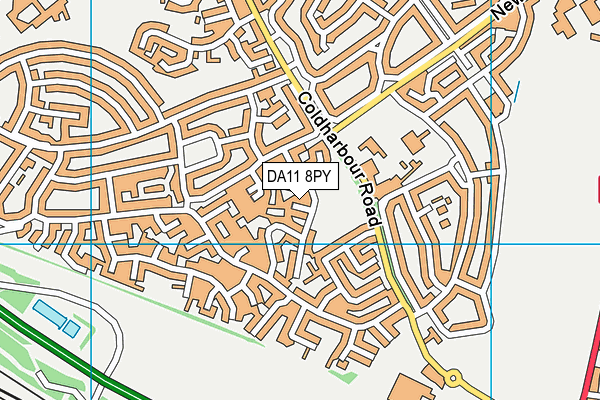 DA11 8PY map - OS VectorMap District (Ordnance Survey)