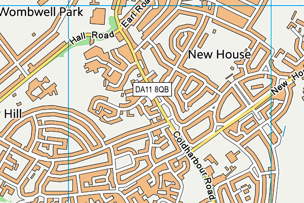 DA11 8QB map - OS VectorMap District (Ordnance Survey)