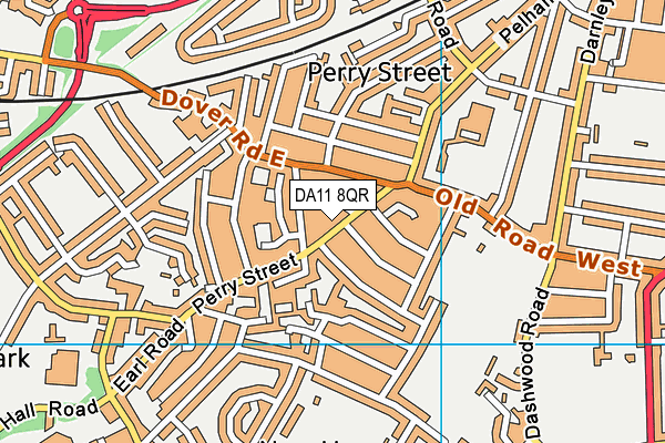 DA11 8QR map - OS VectorMap District (Ordnance Survey)