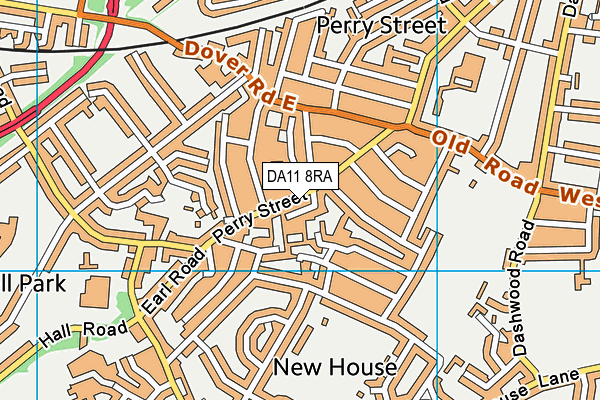 DA11 8RA map - OS VectorMap District (Ordnance Survey)
