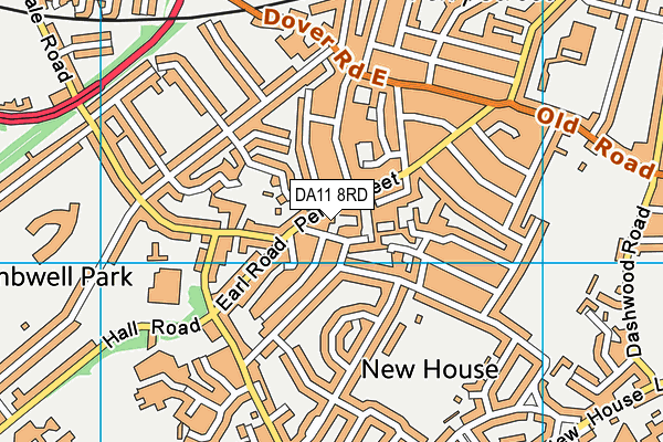 DA11 8RD map - OS VectorMap District (Ordnance Survey)