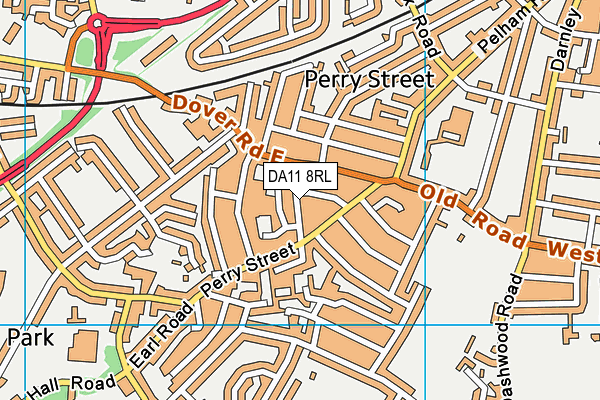 DA11 8RL map - OS VectorMap District (Ordnance Survey)