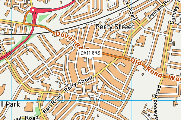 DA11 8RS map - OS VectorMap District (Ordnance Survey)