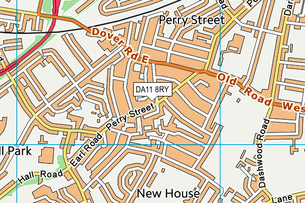 DA11 8RY map - OS VectorMap District (Ordnance Survey)