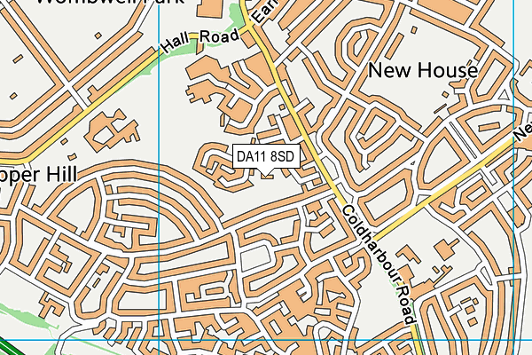 DA11 8SD map - OS VectorMap District (Ordnance Survey)