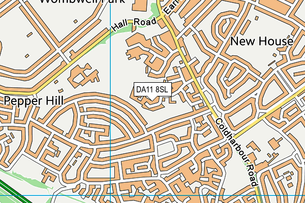 DA11 8SL map - OS VectorMap District (Ordnance Survey)