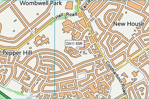 DA11 8SR map - OS VectorMap District (Ordnance Survey)