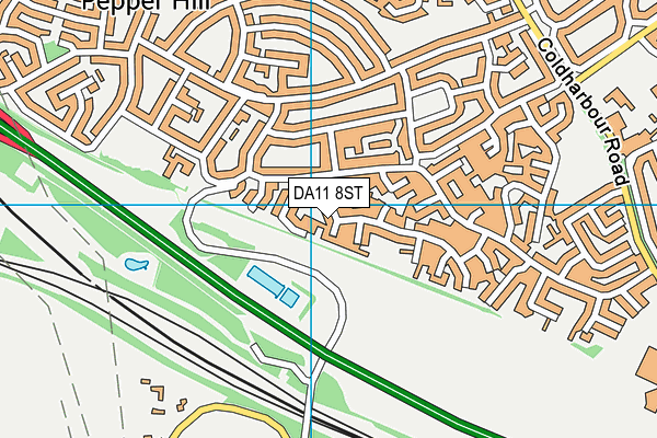 DA11 8ST map - OS VectorMap District (Ordnance Survey)