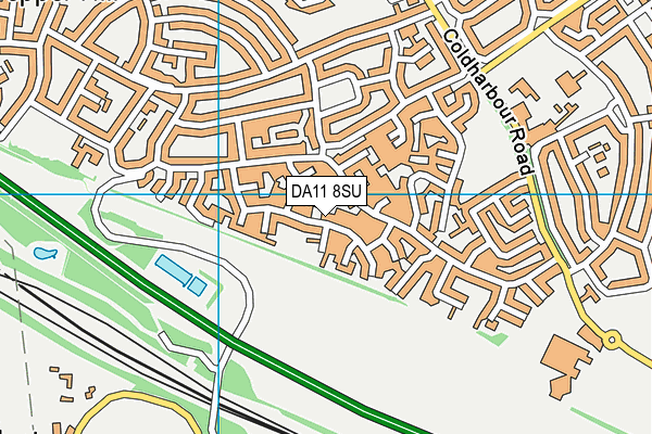 DA11 8SU map - OS VectorMap District (Ordnance Survey)